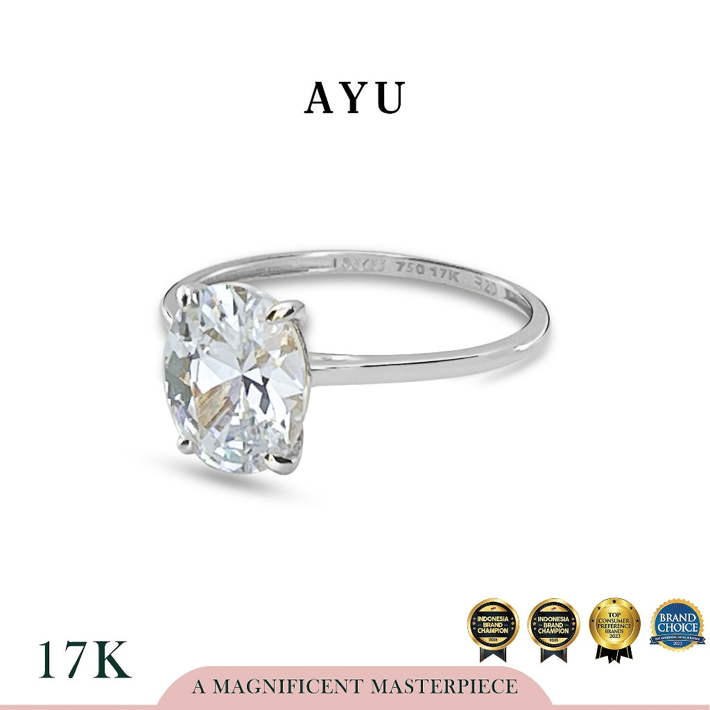 The AYU Djudju Solitaire Ring 17k White Gold
