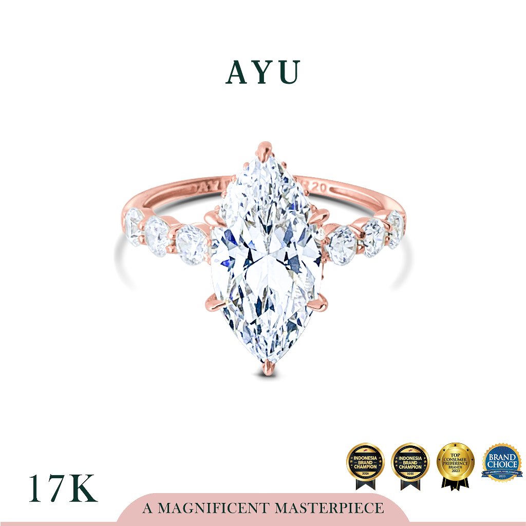 AYU Cincin Emas - The Ayu Selly Ring 17k Rose Gold