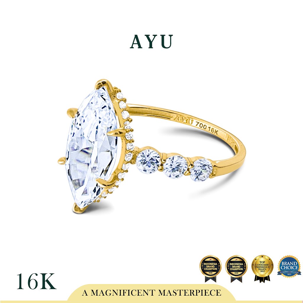 AYU Cincin Emas - The Ayu Selly Ring 16k Yellow Gold