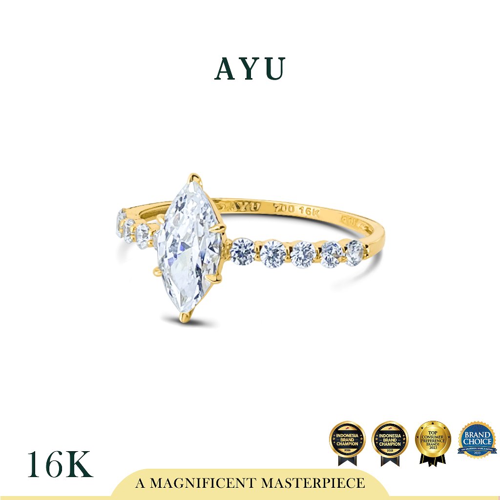 AYU Cincin Emas - The Ayu Mini Selly Ring 16k Yellow Gold