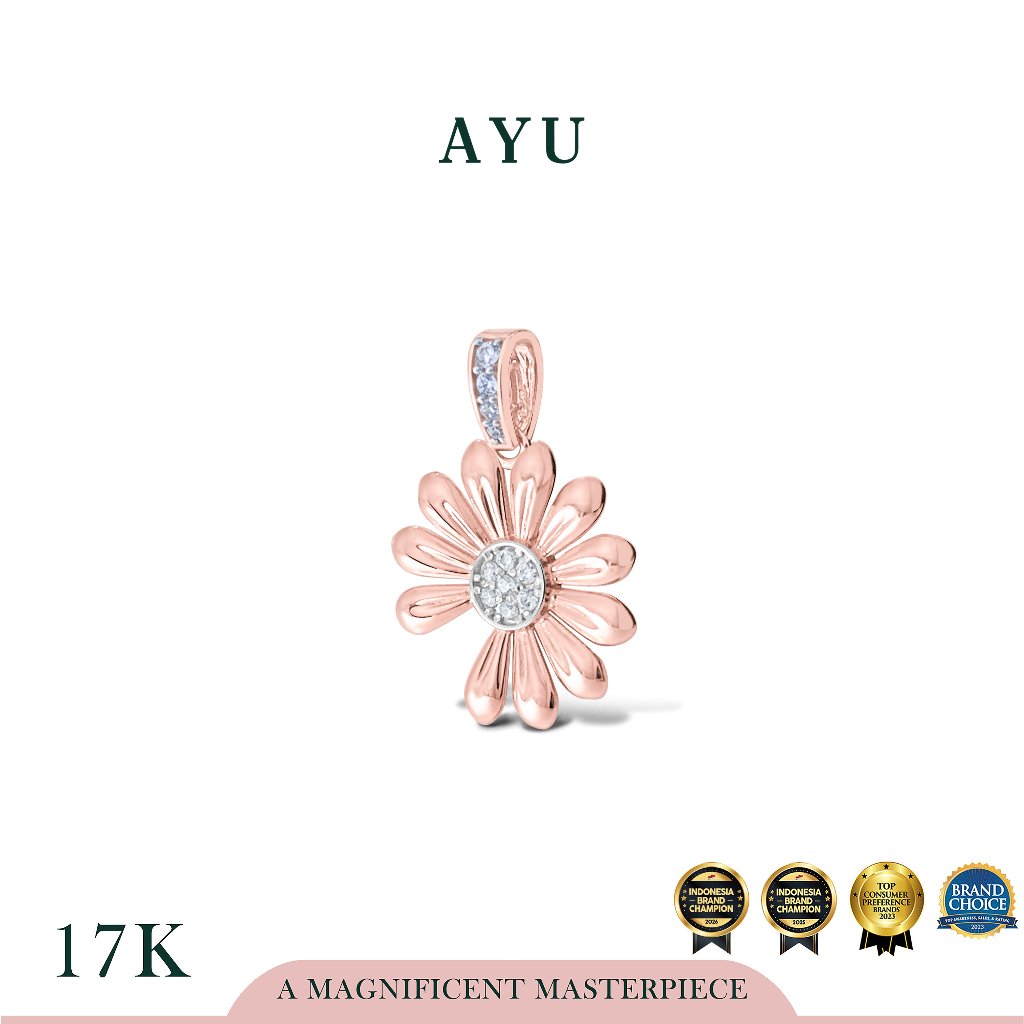AYU Liontin Emas - Golden G Daisy Pendant 17k Rose Gold