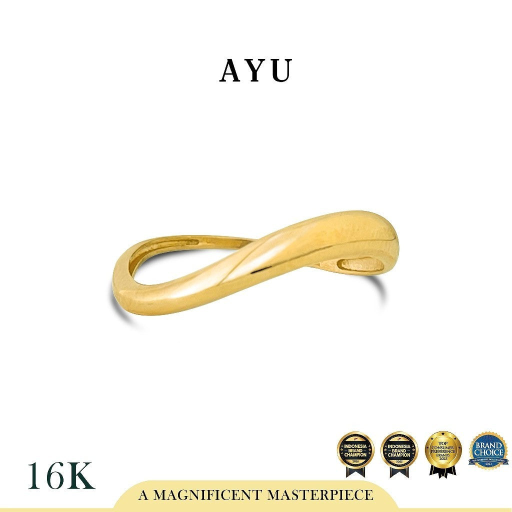 AYU Cincin Emas - Gold Floating Ring 16k Yellow Gold