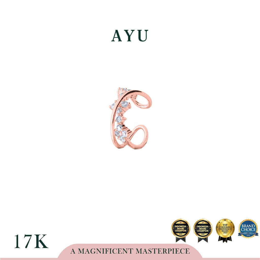 AYU Anting Emas - X Blossom Earcuff 17k Rose Gold