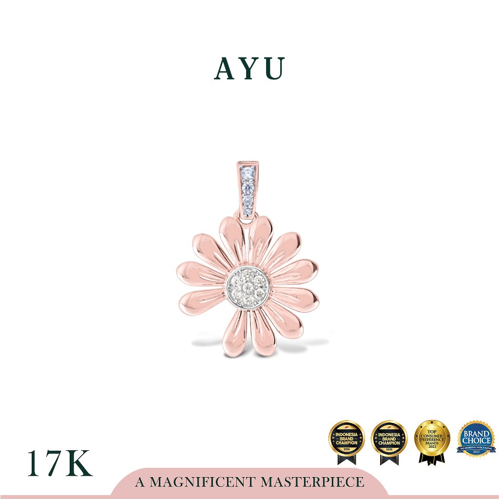 AYU Liontin Emas - Golden G Daisy Pendant 17k Rose Gold