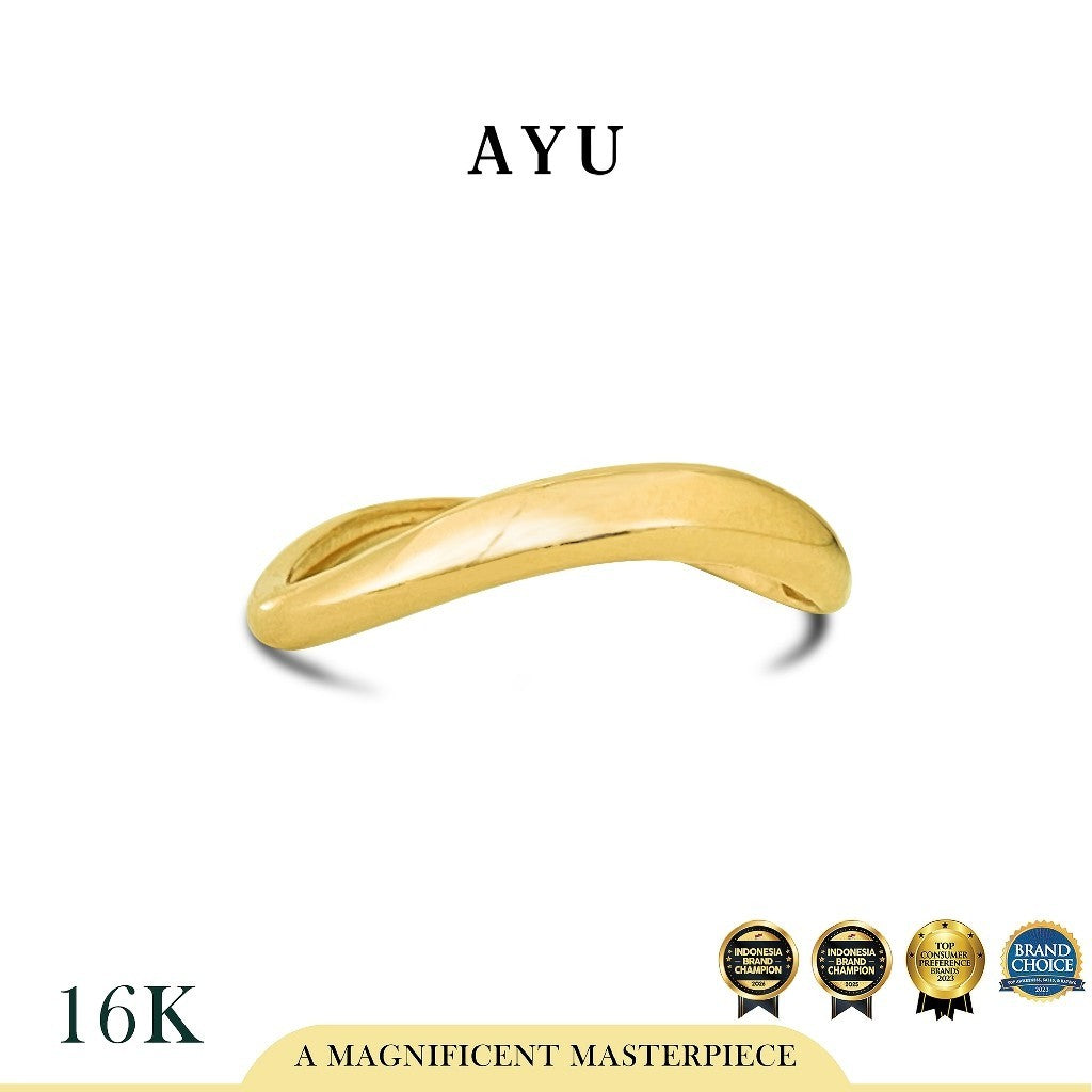 AYU Cincin Emas - Gold Floating Ring 16k Yellow Gold