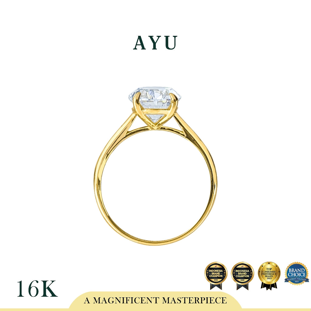 The AYU Djudju Solitaire Ring 16k Yellow Gold