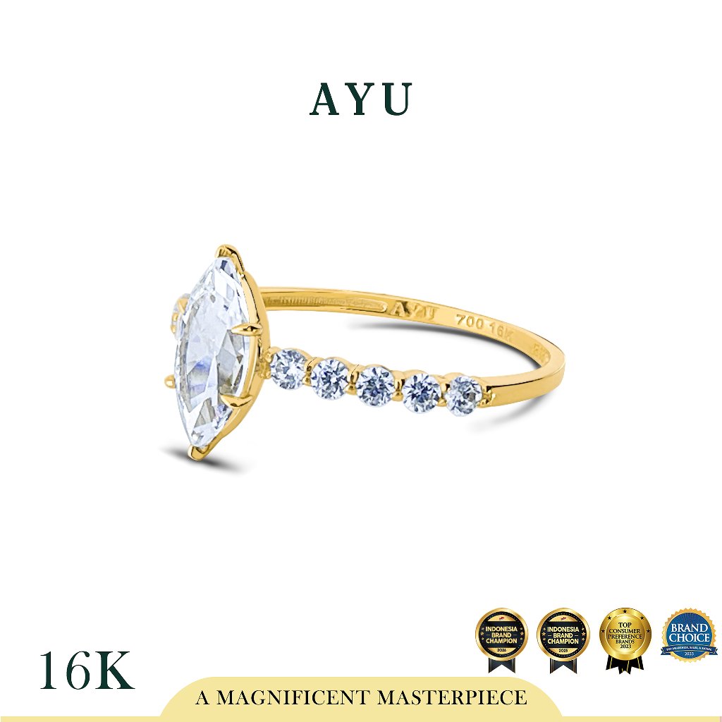 AYU Cincin Emas - The Ayu Mini Selly Ring 16k Yellow Gold