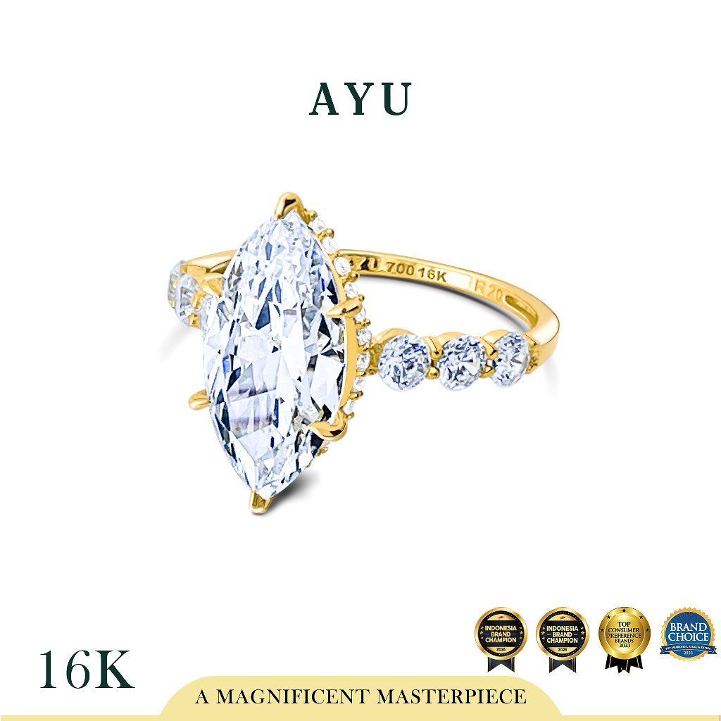 AYU Cincin Emas - The Ayu Selly Ring 16k Yellow Gold