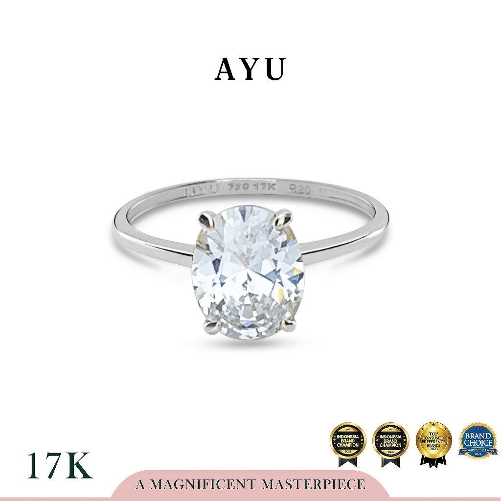 The AYU Djudju Solitaire Ring 17k White Gold