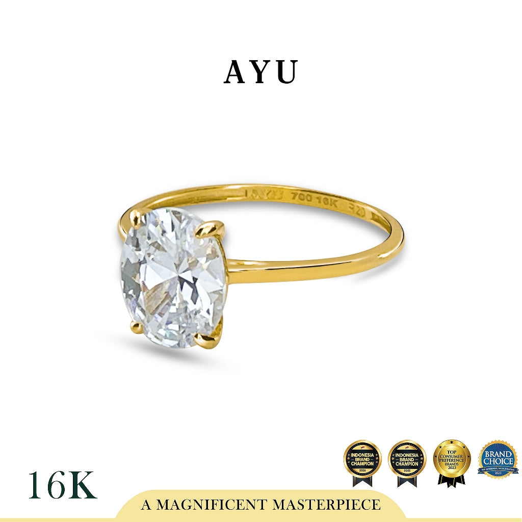 The AYU Djudju Solitaire Ring 16k Yellow Gold