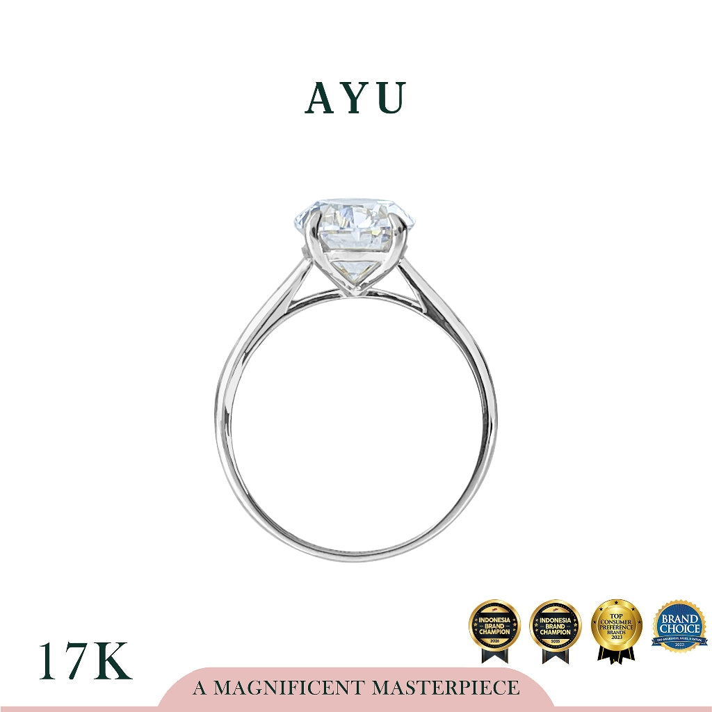The AYU Djudju Solitaire Ring 17k White Gold