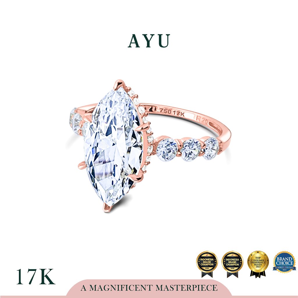 AYU Cincin Emas - The Ayu Selly Ring 17k Rose Gold