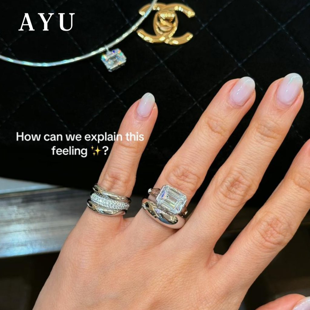 The AYU Georgian Setting In Emerald Solitaire 17k White Gold