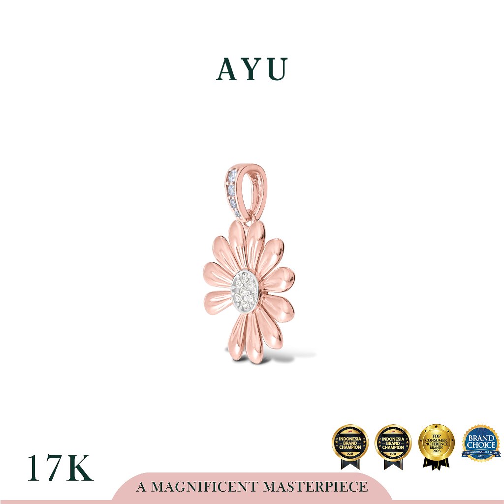 AYU Liontin Emas - Golden G Daisy Pendant 17k Rose Gold