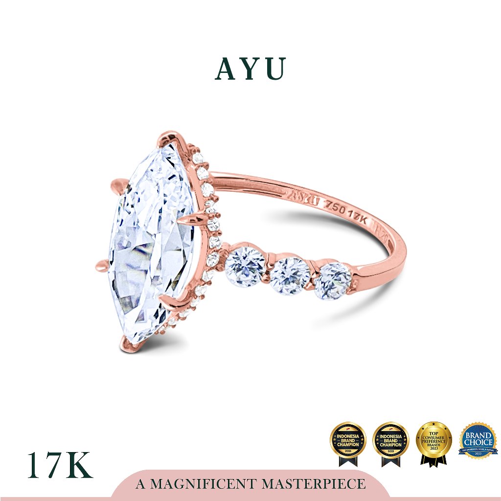 AYU Cincin Emas - The Ayu Selly Ring 17k Rose Gold