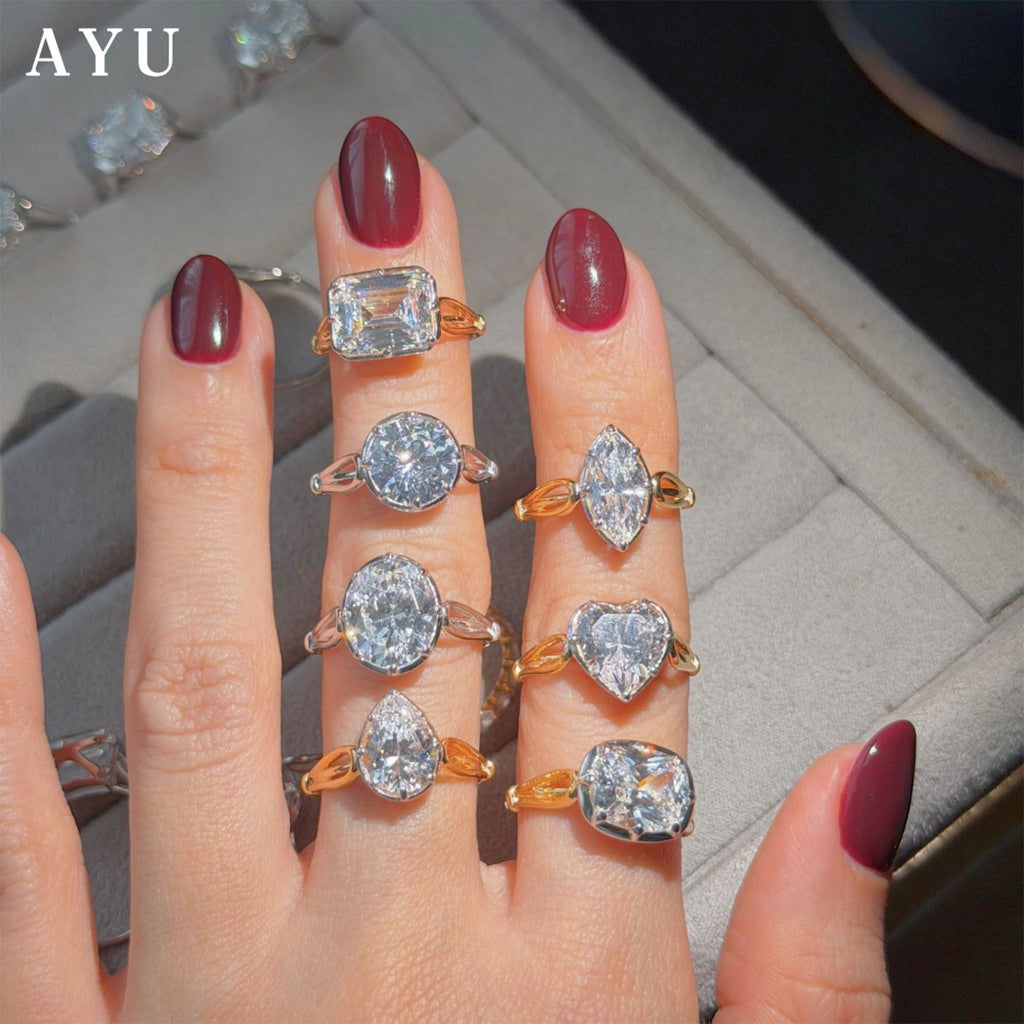 The AYU Georgian Setting In Round Solitaire 17k White Gold