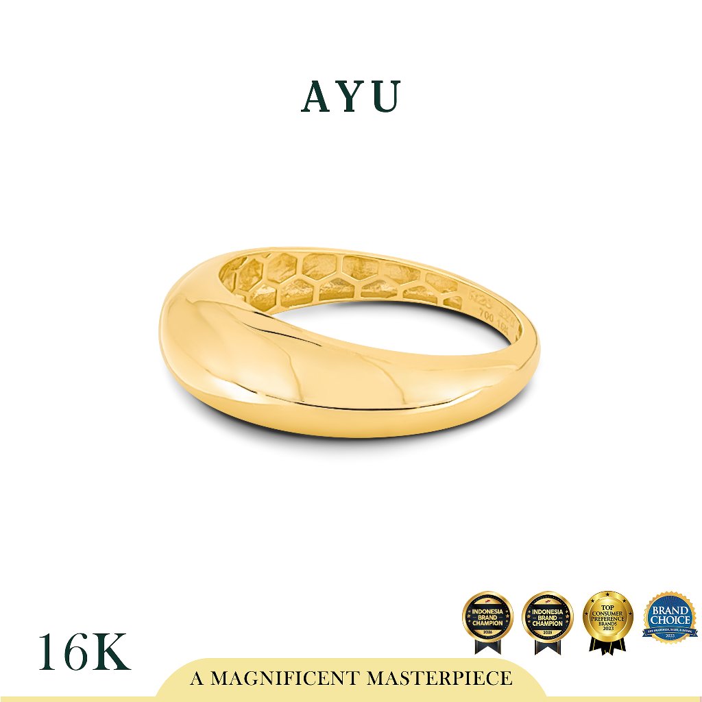 AYU Cincin Emas - Golden Globe Ring 16k Yellow Gold