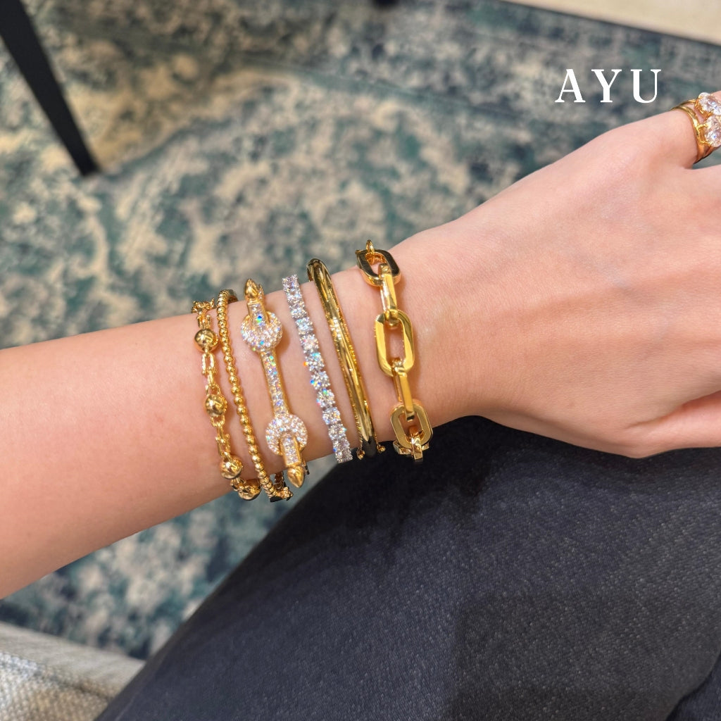 AYU Gelang Emas - Glam Classic Eternity Bracelet 17k Rose Gold