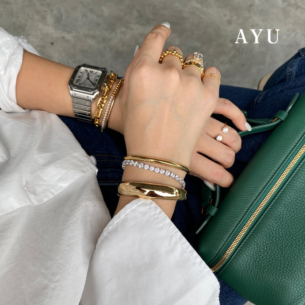 AYU Gelang Emas - Glam Classic Eternity Bracelet 17k Rose Gold