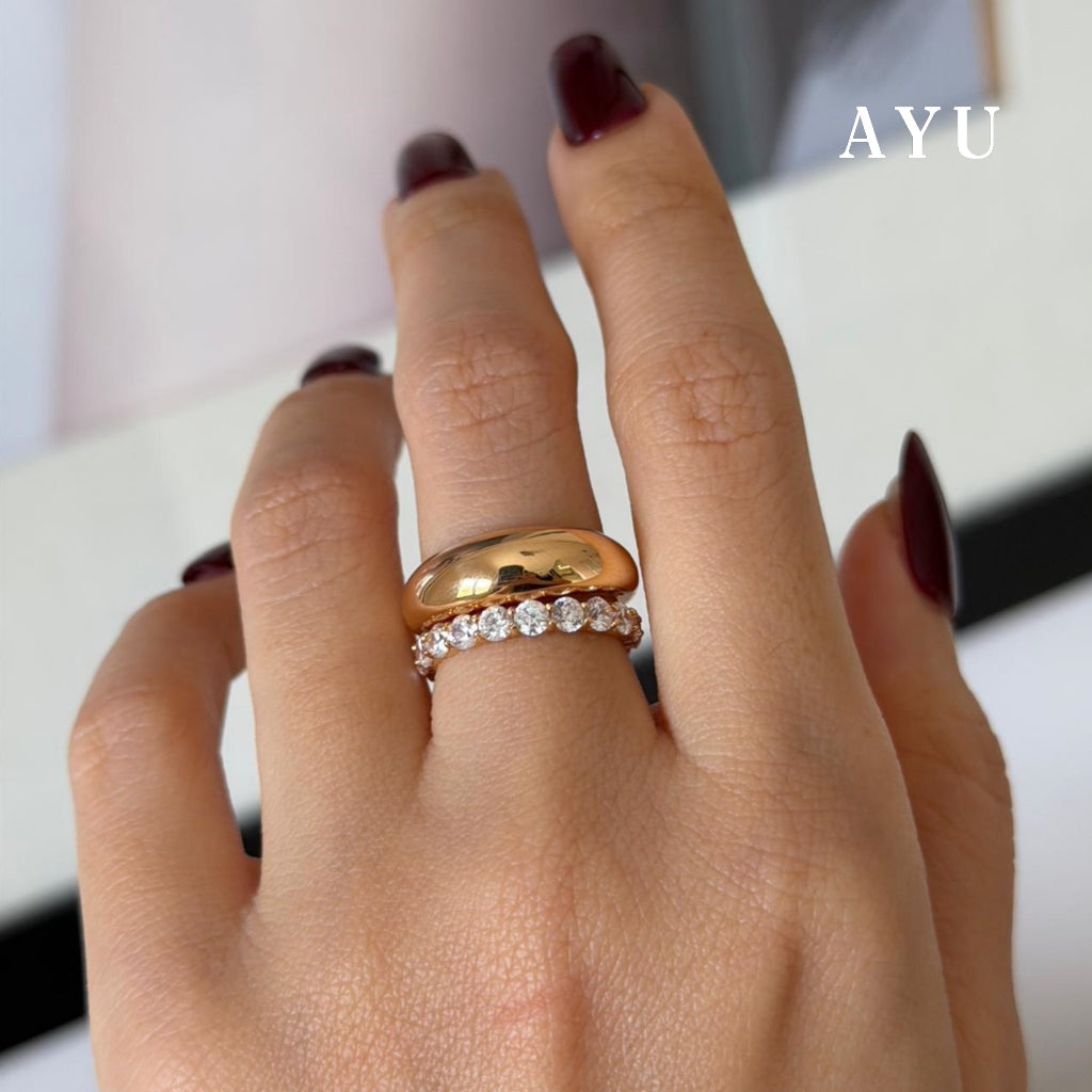 AYU Cincin Emas - Golden Globe Ring 17k Rose Gold