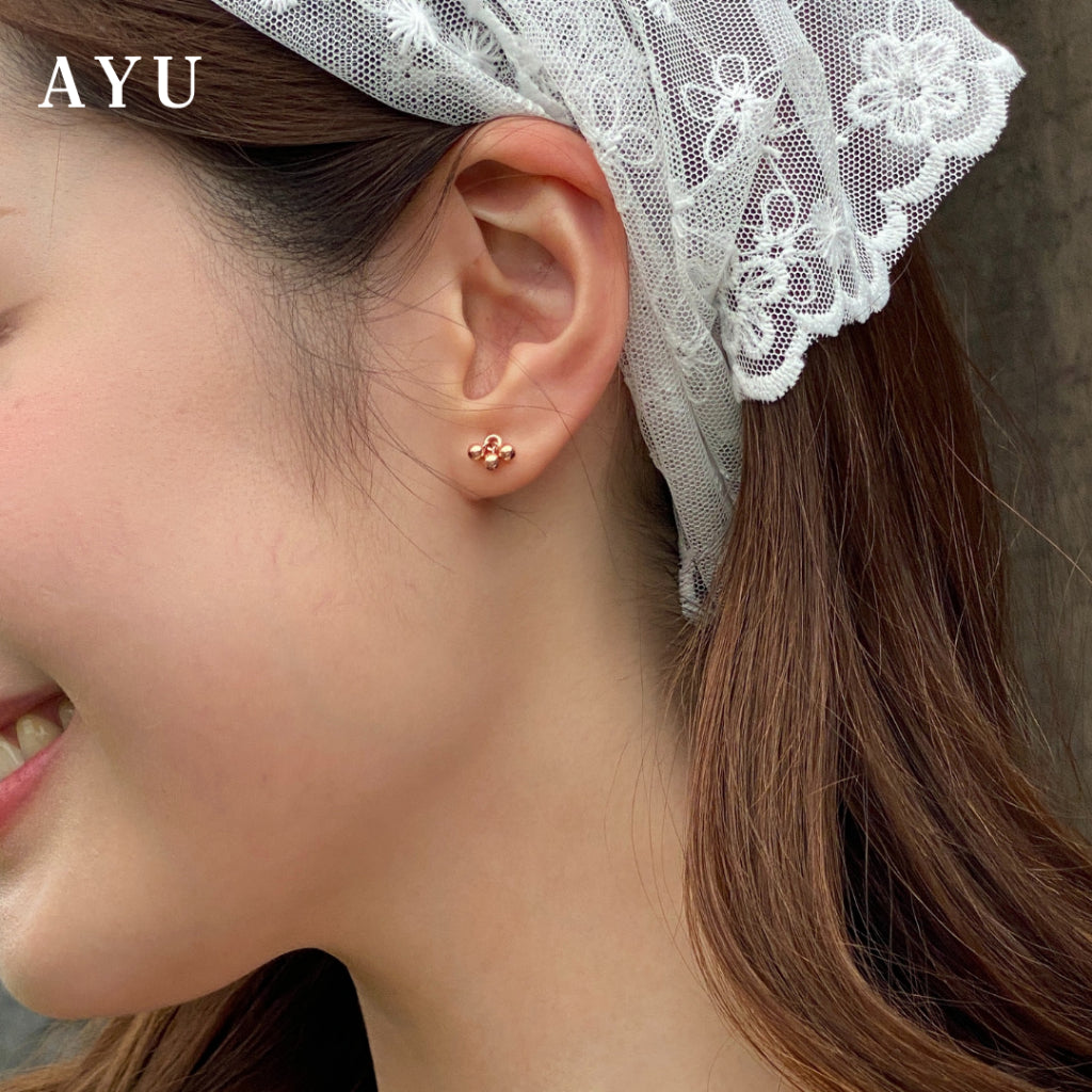 AYU Anting Emas - Gold Berry Sprinkles Studs 16k Yellow Gold