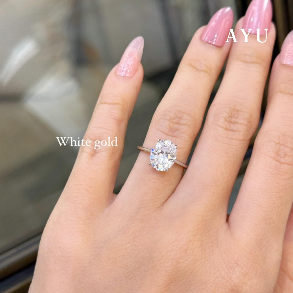 The AYU Djudju Solitaire Ring 17k White Gold