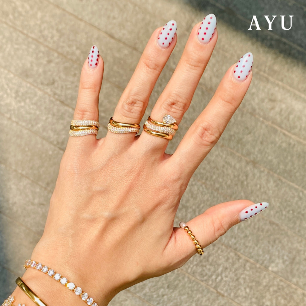 AYU Cincin Emas - Gold Floating Ring 17k White Gold