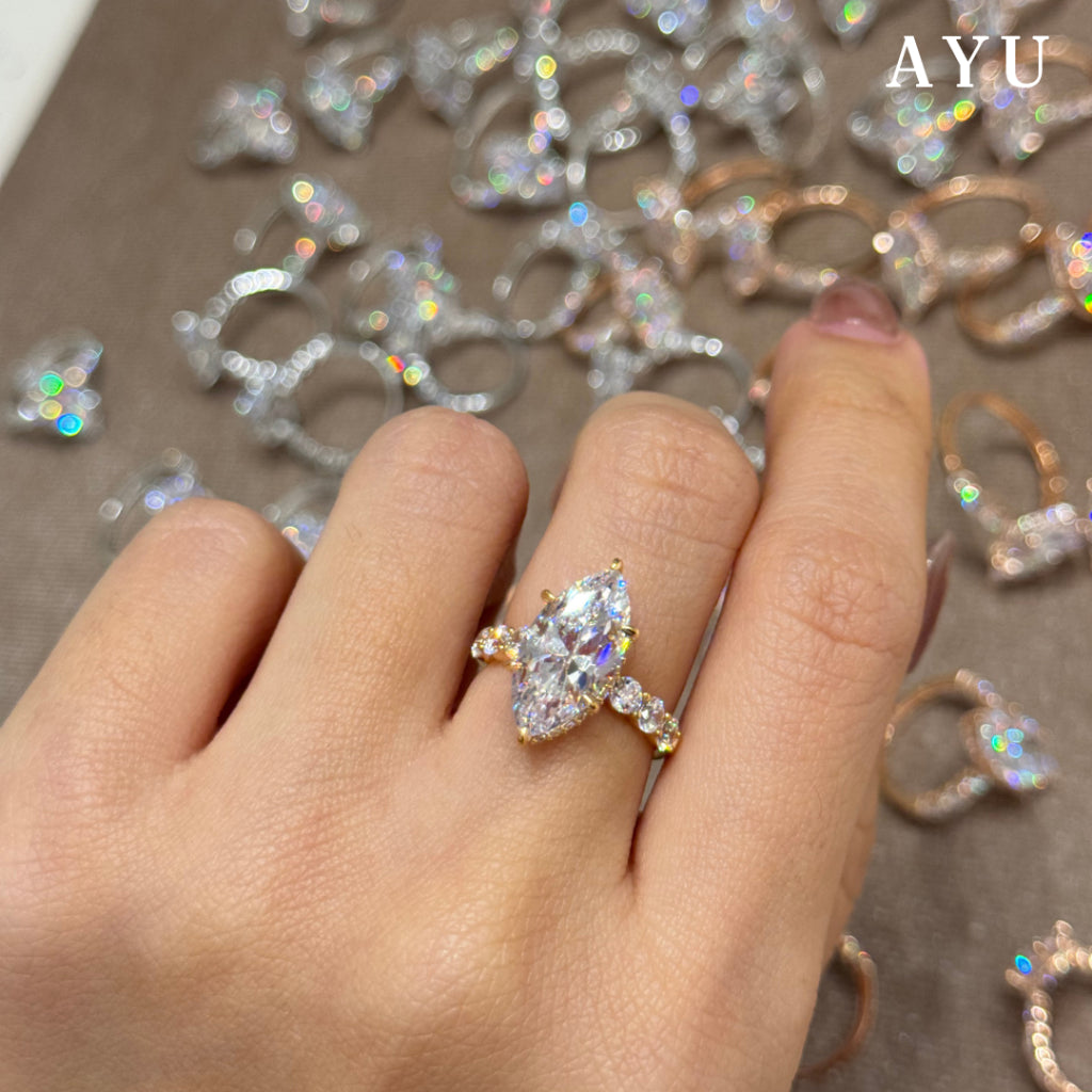 AYU Cincin Emas - The Ayu Selly Ring 17k White Gold