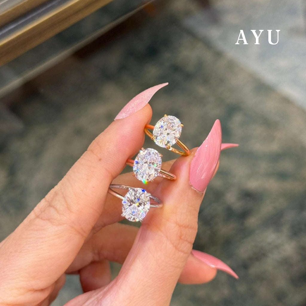 The AYU Djudju Solitaire Ring 17k White Gold