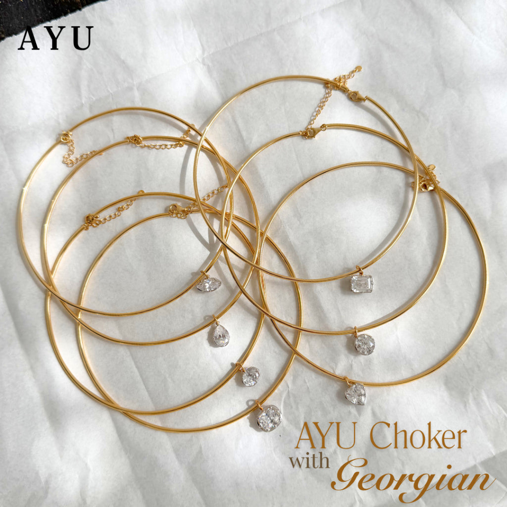 AYU Kalung Emas - Choker With Georgian Oval 16k Yellow Gold