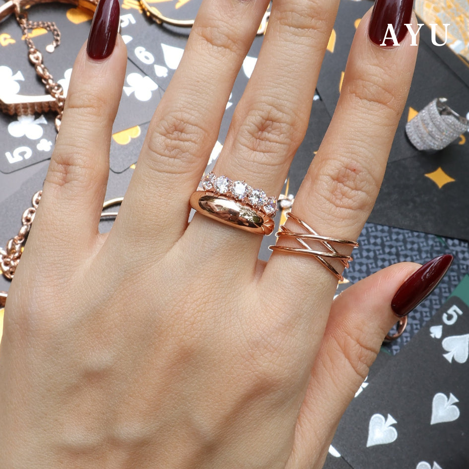 AYU Cincin Emas - Golden Globe Ring 17k Rose Gold