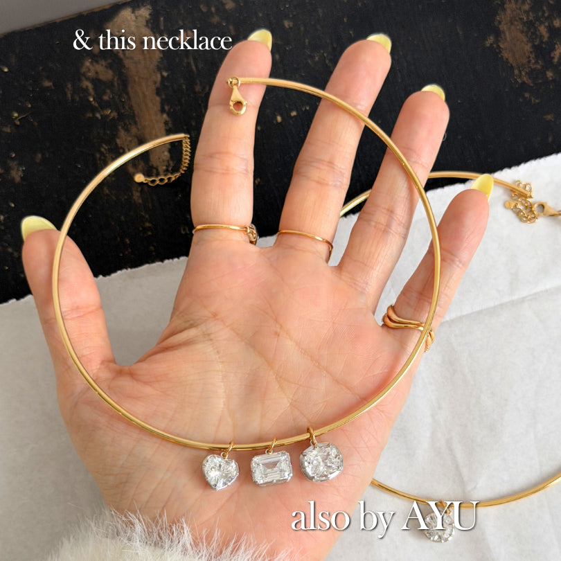 AYU Kalung Emas - Choker With Georgian Heart 16k Yellow Gold