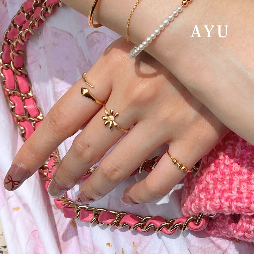 AYU Cincin Emas - Gold Sleek Serpent Ring 16k Yellow Gold