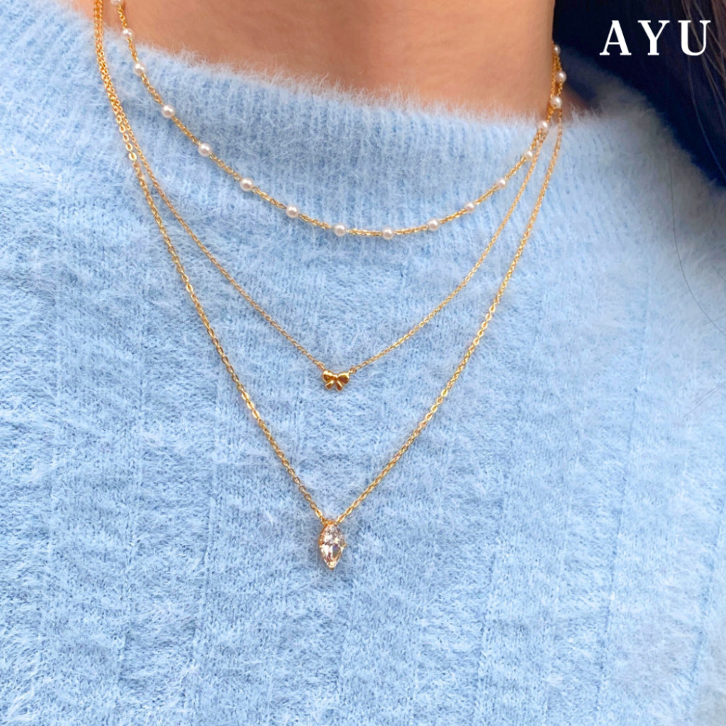 The AYU Mini Selly Adjustable Necklace 16k Yellow Gold