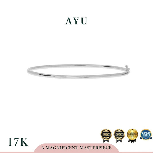 AYU Gelang Emas - Gold Wire Bangle #4 17k White Gold