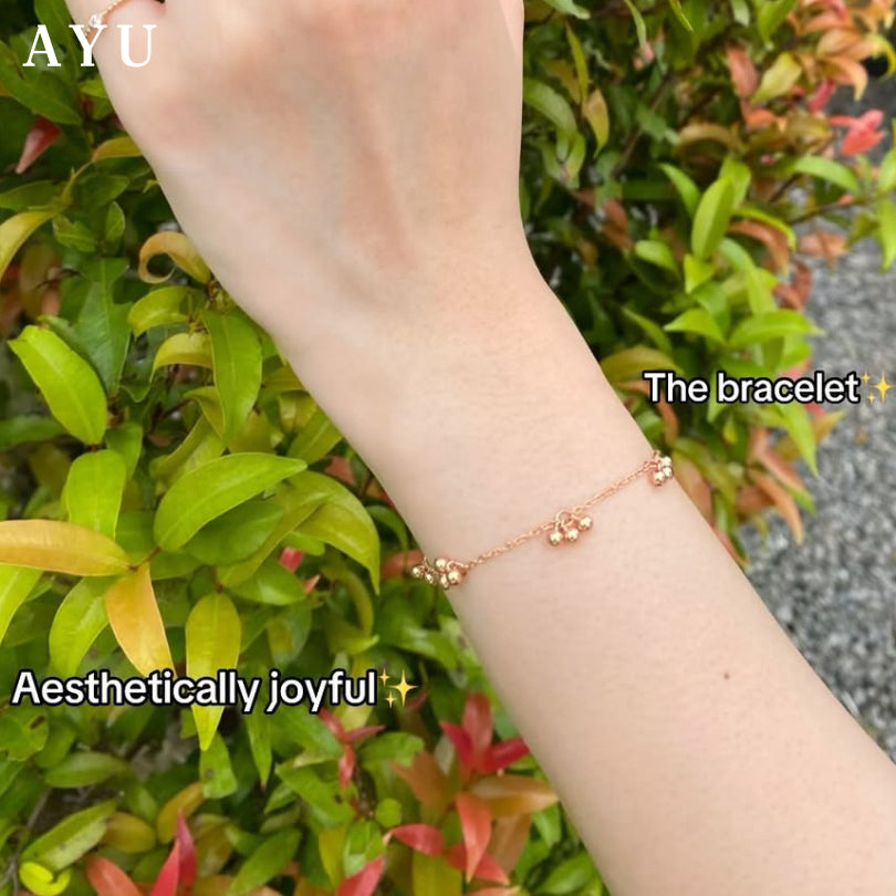 AYU Gelang Emas - 5 Gold Berry Sprinkles Chain Bracelet 16k Yellow Gold