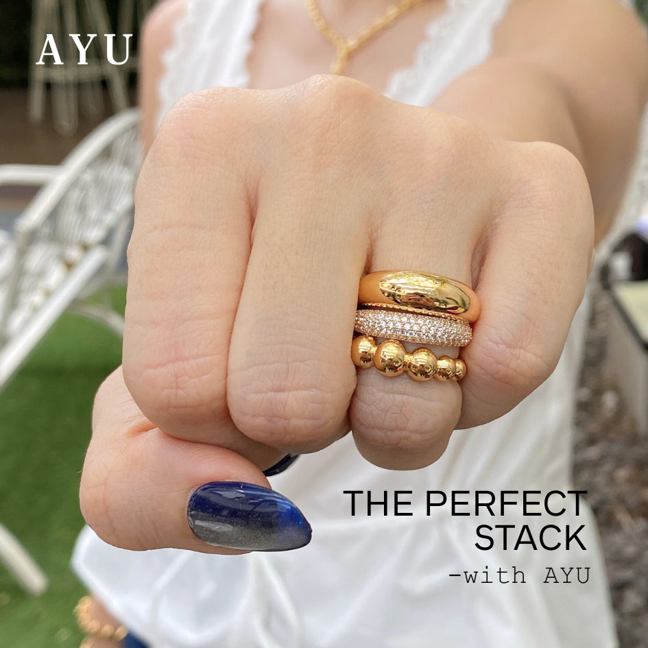 AYU Cincin Emas - Golden Globe Ring 17k Rose Gold