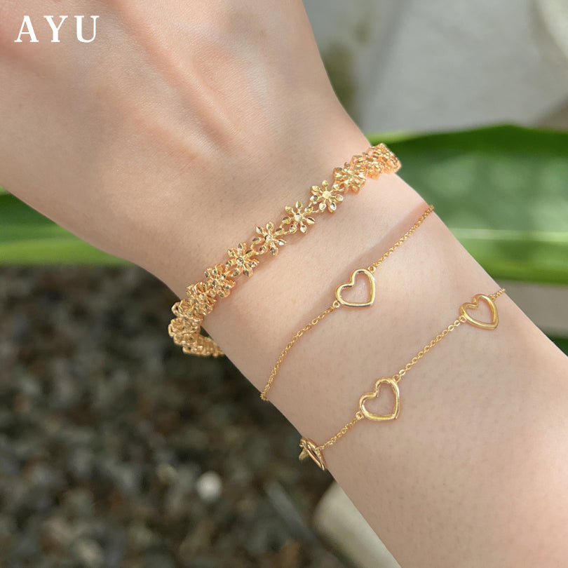 AYU Gelang Emas - Twinkle Snowflake Eternity Bracelet 17k Rose Gold