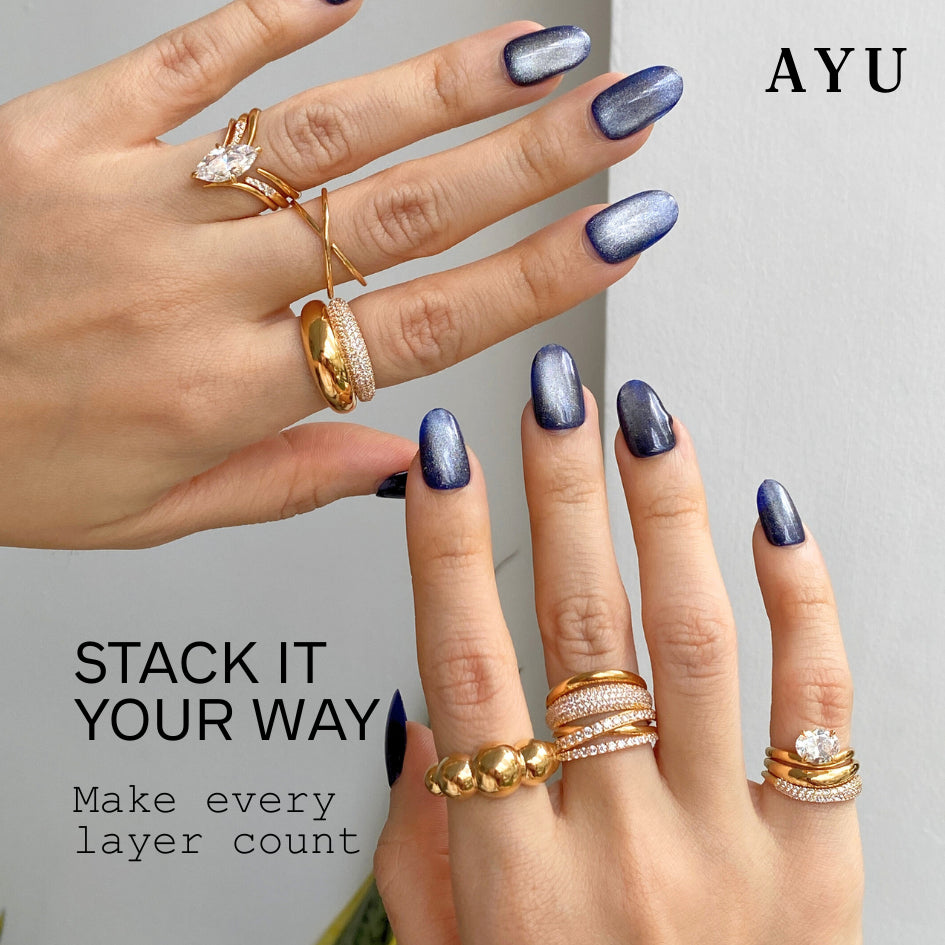 AYU Cincin Emas - Golden Globe Ring 17k Rose Gold