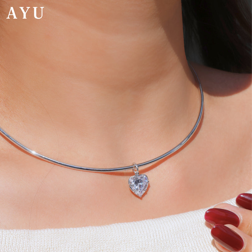 AYU Kalung Emas - Choker With Georgian Heart 16k Yellow Gold