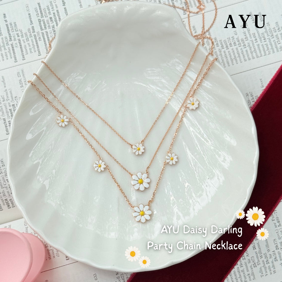 AYU Kalung Emas - Small Daisy Darling Chain Necklace 16k Yellow Gold