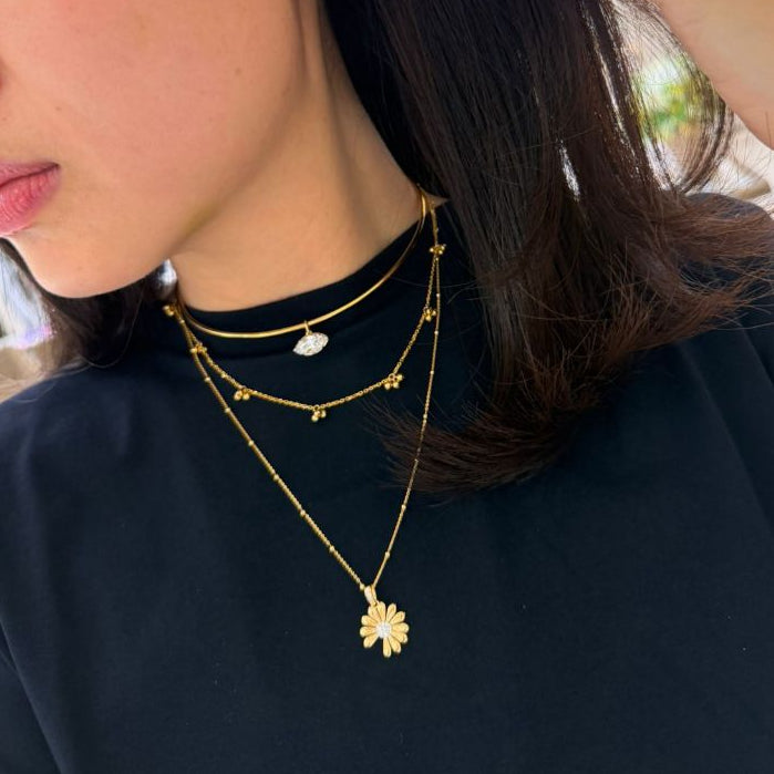 AYU Liontin Emas - Golden G Daisy Pendant 17k White Gold