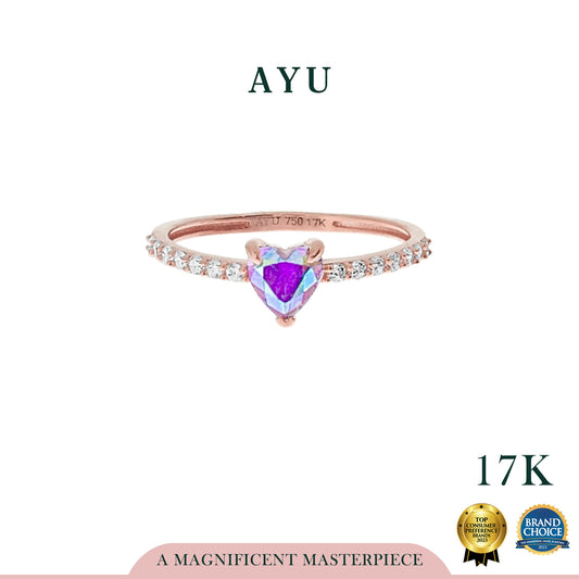 AYU Cincin Emas - Magical Love Is Love Ring 17k Rose Gold