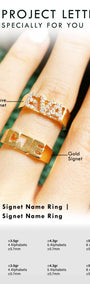 Custom Order PL AYU Pave Signet Ring (ATY) 8k Yellow Gold R.15