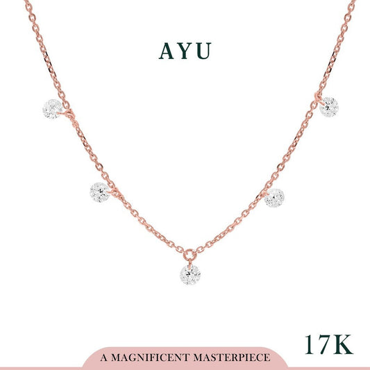 AYU Kalung Emas - 5 Candy Pop Chain Necklace 17K Rose Gold