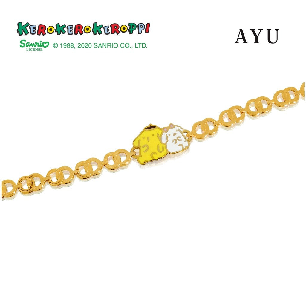 AYU SANRIO POMPOMPURIN RELAXING BABY BRACELET 16K YELLOW GOLD