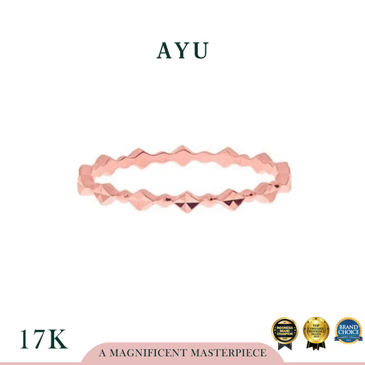 AYU Cincin Emas - Wajik Bling Stack 17K Rose Gold