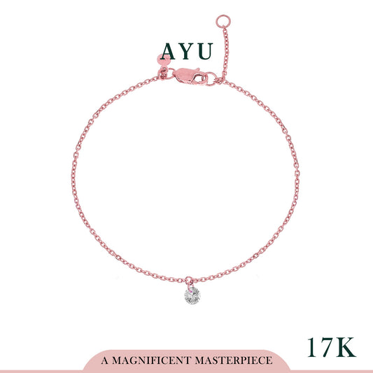 AYU Anklet Emas - Candy Pop Chain Anklet 17k Rose Gold