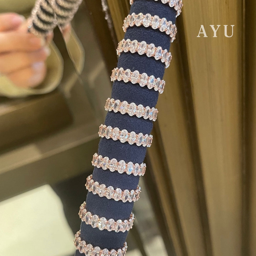 AYU Cincin Emas - Oval Eternity Ring 17K Rose Gold