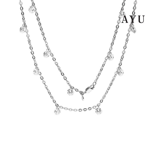 AYU GLAM CANDY POP WITH MEDIUM TRIXIE NECKLACE 17K WHITE GOLD